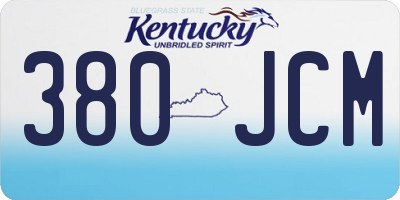 KY license plate 380JCM