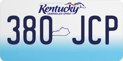 KY license plate 380JCP