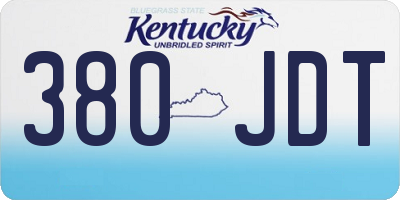 KY license plate 380JDT