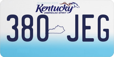 KY license plate 380JEG