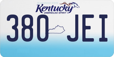 KY license plate 380JEI