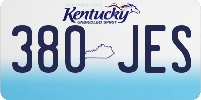 KY license plate 380JES