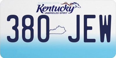 KY license plate 380JEW