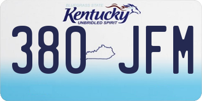KY license plate 380JFM