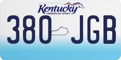 KY license plate 380JGB