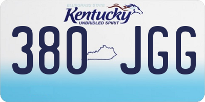 KY license plate 380JGG