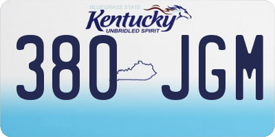 KY license plate 380JGM