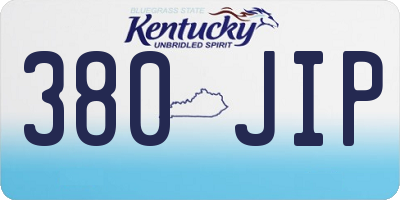 KY license plate 380JIP