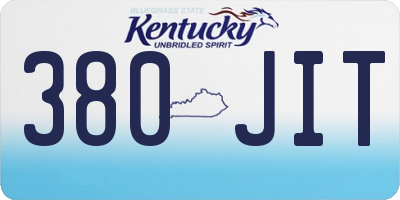 KY license plate 380JIT