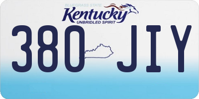 KY license plate 380JIY