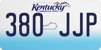 KY license plate 380JJP
