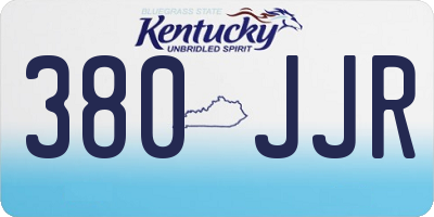 KY license plate 380JJR