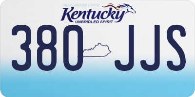 KY license plate 380JJS