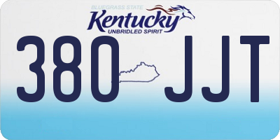 KY license plate 380JJT