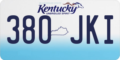 KY license plate 380JKI