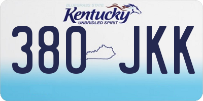 KY license plate 380JKK