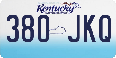 KY license plate 380JKQ