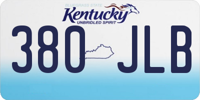 KY license plate 380JLB