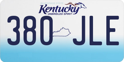 KY license plate 380JLE