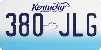 KY license plate 380JLG