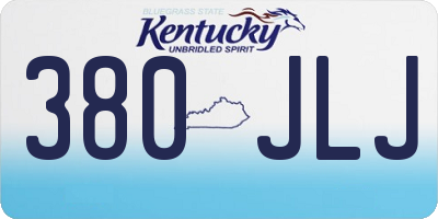 KY license plate 380JLJ