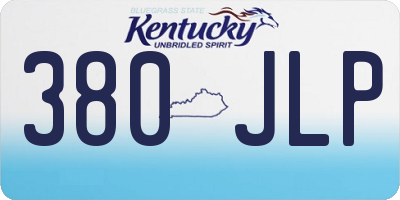 KY license plate 380JLP