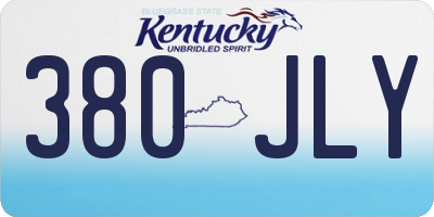 KY license plate 380JLY