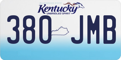 KY license plate 380JMB