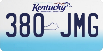 KY license plate 380JMG