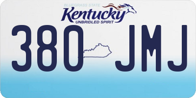 KY license plate 380JMJ