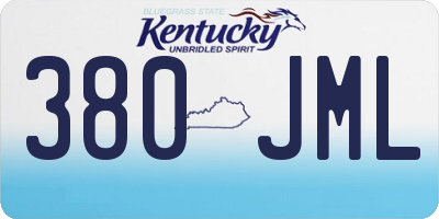 KY license plate 380JML