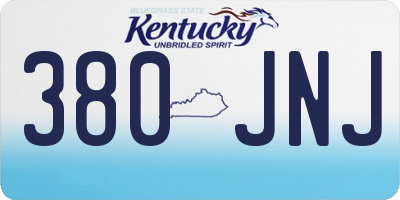 KY license plate 380JNJ