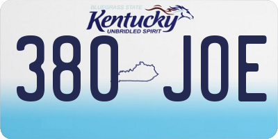 KY license plate 380JOE