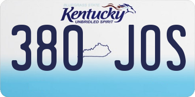 KY license plate 380JOS
