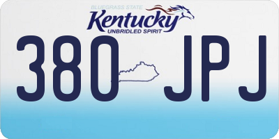KY license plate 380JPJ