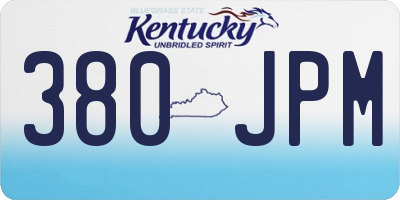 KY license plate 380JPM
