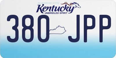 KY license plate 380JPP