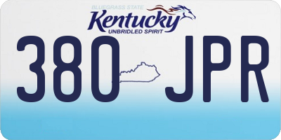 KY license plate 380JPR