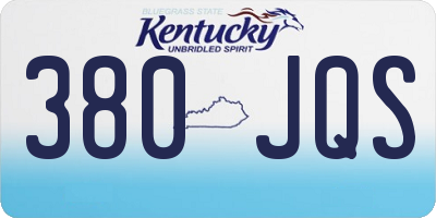 KY license plate 380JQS
