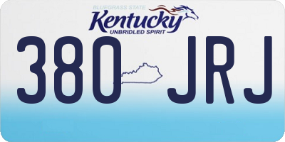 KY license plate 380JRJ