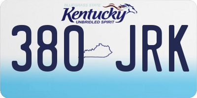 KY license plate 380JRK