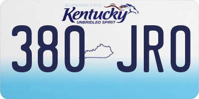 KY license plate 380JRO