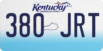 KY license plate 380JRT
