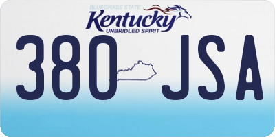 KY license plate 380JSA