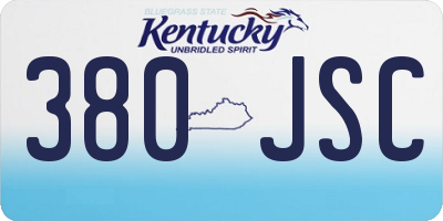 KY license plate 380JSC