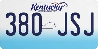 KY license plate 380JSJ