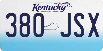 KY license plate 380JSX