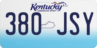 KY license plate 380JSY