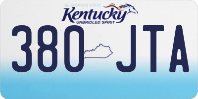 KY license plate 380JTA