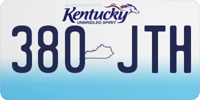 KY license plate 380JTH